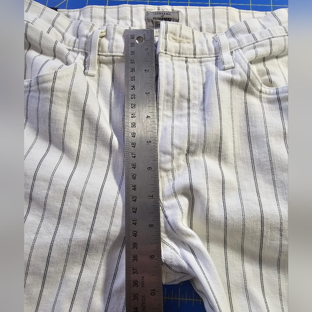 Citizens of Humanity Pin-Striped White Jeans, Size 28 - Picture 6 of 6